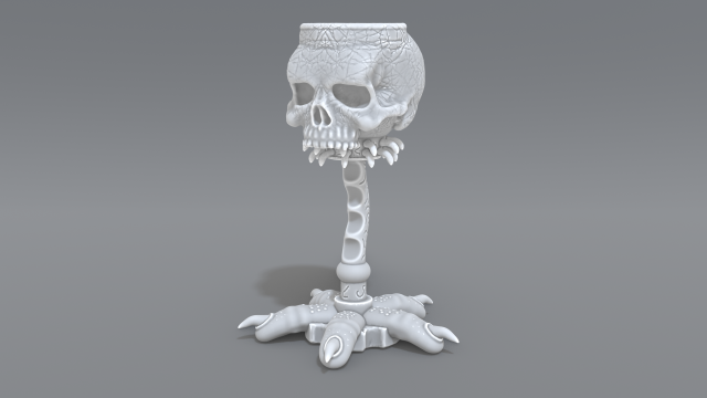 skull cup 3D 프린트 모델 .c4d .max .obj .3ds .fbx .stl .blend 