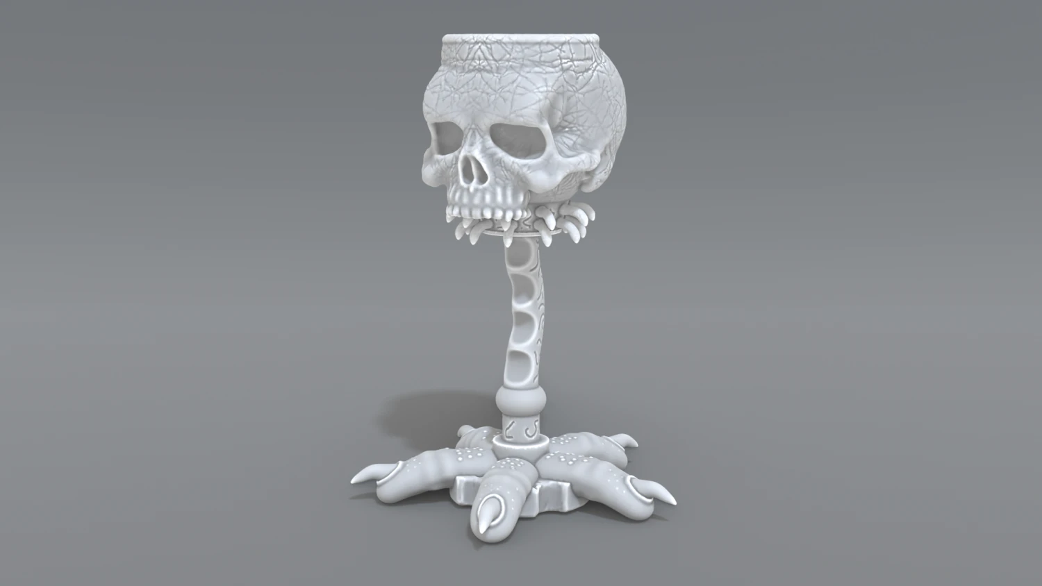skull cup 3D Print Model .c4d .max .obj .3ds .fbx .stl .blend