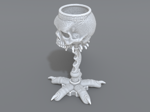 skull cup 3D 프린트 모델