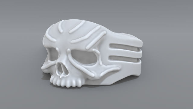 ring scull Model do druku 3D .c4d .max .obj .3ds .fbx .stl .blend