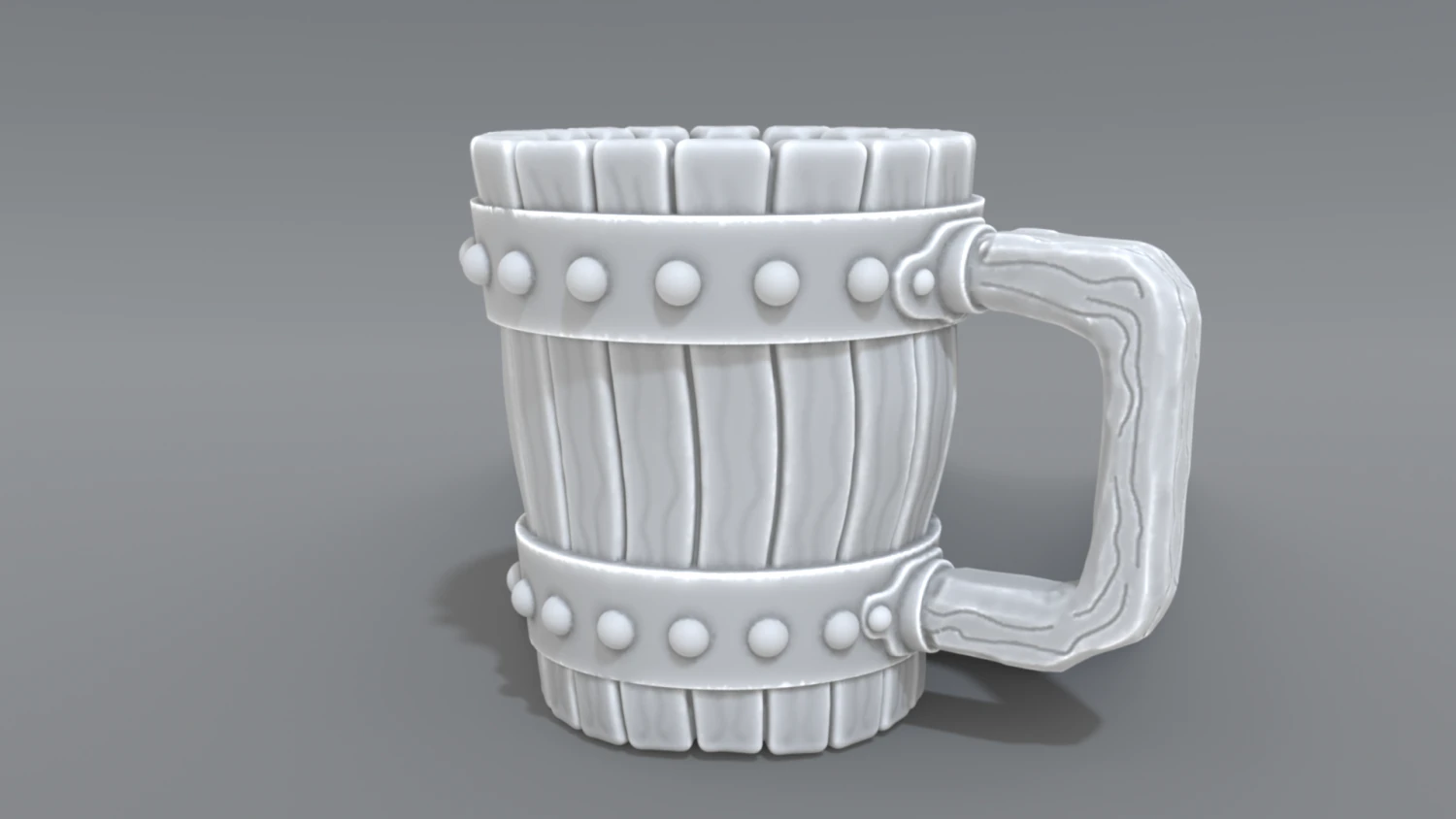 wooden cup 3D Print Model .c4d .max .obj .3ds .fbx .stl .blend
