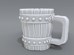 wooden cup 3D Print Model