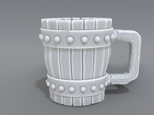wooden cup 3Dプリントモデル