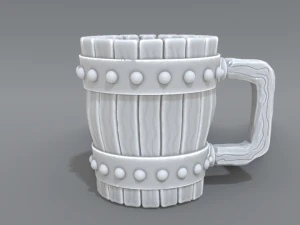 wooden cup 3D Print Model