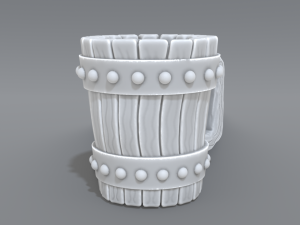 wooden cup 3Dプリントモデル