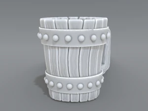 wooden cup 3D Print Model