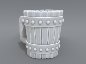 wooden cup 3Dプリントモデル