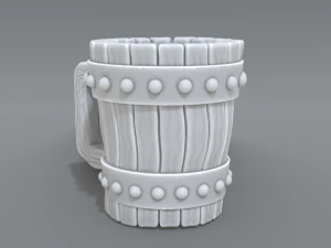 wooden cup 3D Print Model