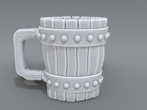 wooden cup 3Dプリントモデル