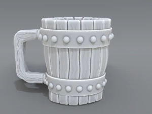 wooden cup 3D Print Model