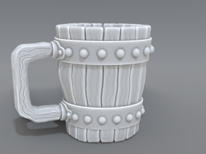 wooden cup 3Dプリントモデル