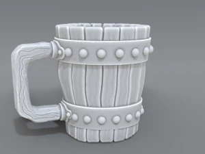 wooden cup 3D Print Model