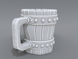 wooden cup 3Dプリントモデル