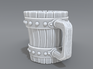 wooden cup 3Dプリントモデル