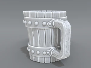 wooden cup 3D Print Model