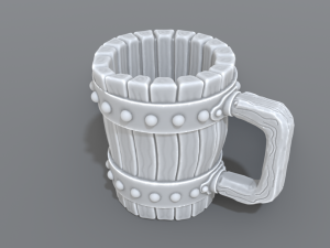 wooden cup 3Dプリントモデル