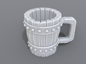 wooden cup 3Dプリントモデル
