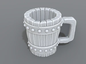 wooden cup 3D Print Model