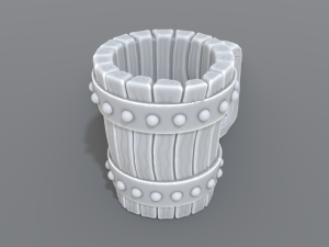 wooden cup 3Dプリントモデル