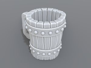 wooden cup 3Dプリントモデル