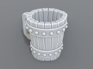 wooden cup 3D Print Model