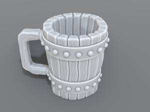 wooden cup 3Dプリントモデル