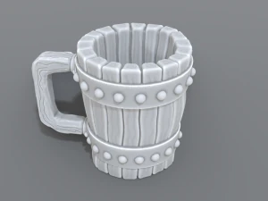 wooden cup 3D Print Model