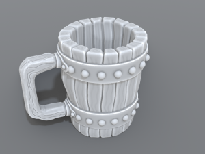 wooden cup 3Dプリントモデル