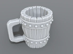 wooden cup 3D Print Model