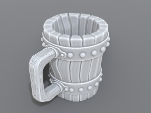 wooden cup 3Dプリントモデル