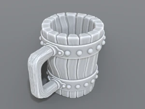 wooden cup 3D Print Model