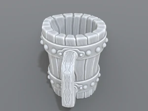 wooden cup 3D Print Model