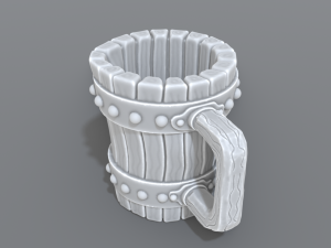 wooden cup 3Dプリントモデル