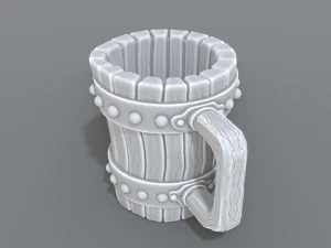 wooden cup 3D Print Model