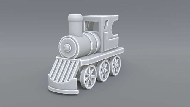 steam locomotive toy Model Cetak 3D .c4d .max .obj .3ds .fbx .stl .blend 
