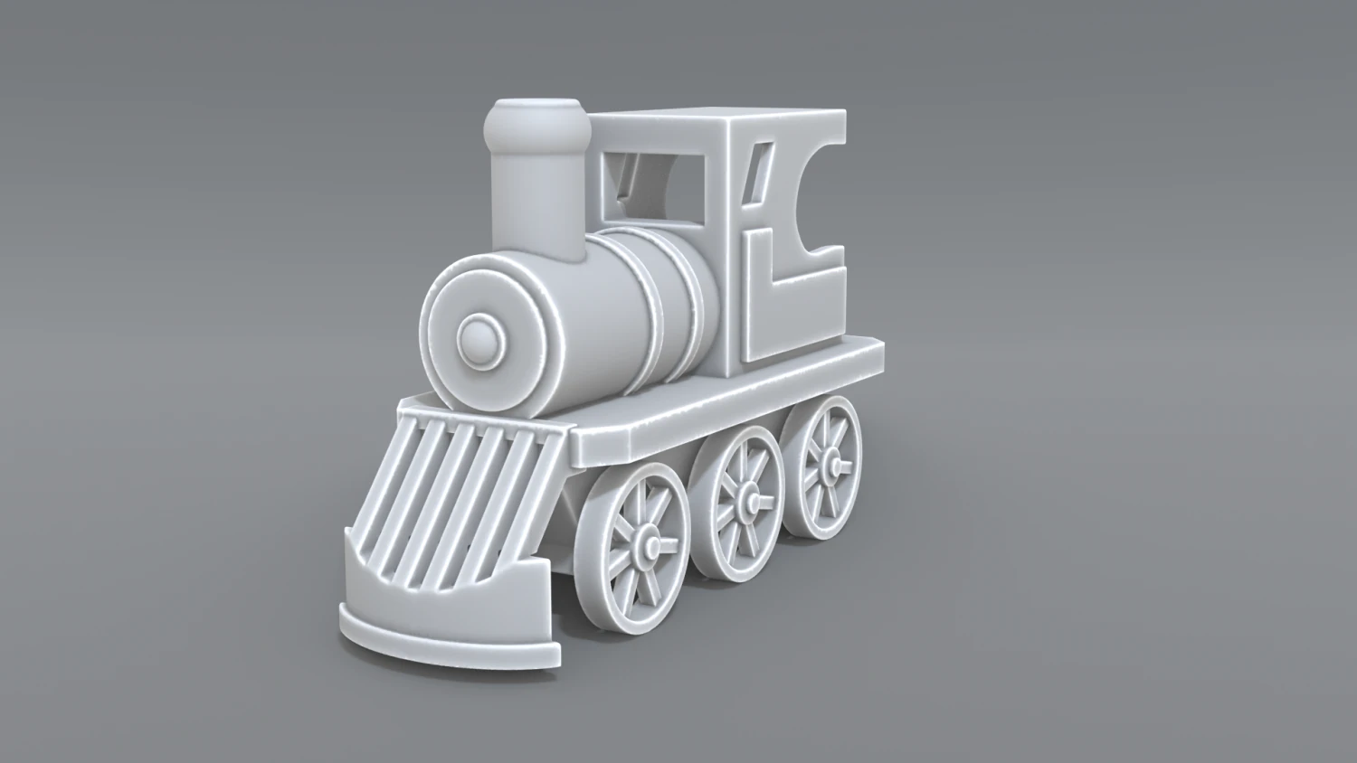 steam locomotive toy 3D Print Model .c4d .max .obj .3ds .fbx .stl .blend 
