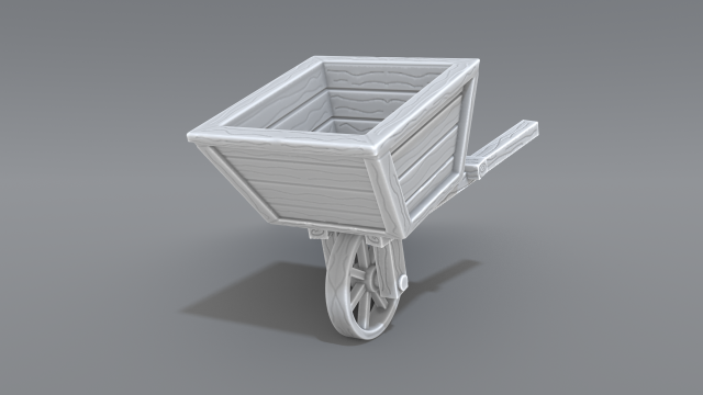 wheelbarrow 3D Print Model .c4d .max .obj .3ds .fbx .stl .blend