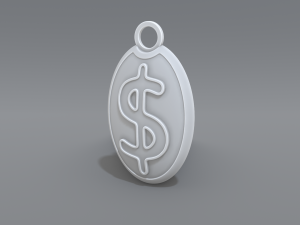 keychain dollar 3D Print Model