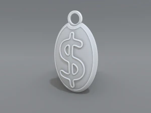 chaveiro d&oacute;lar Modelo de Impressão 3D