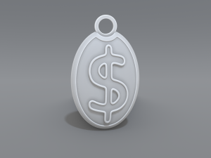 keychain dollar 3D 打印模型