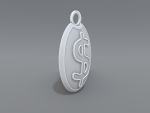keychain dollar 3D 打印模型
