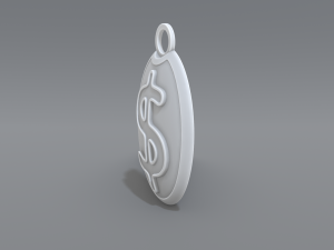 keychain dollar 3D 打印模型