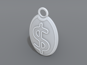 keychain dollar 3D 打印模型