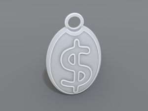 keychain dollar 3D 打印模型