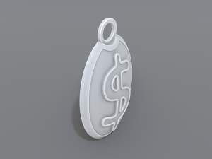 keychain dollar 3D 打印模型