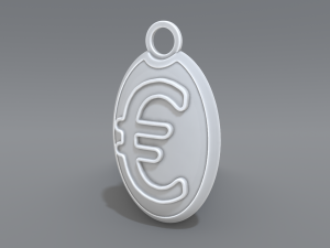 keychain euro 3D Принт Модель