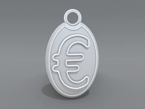 keychain euro 3D Print Model