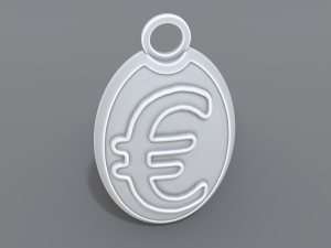 keychain euro 3Dプリントモデル