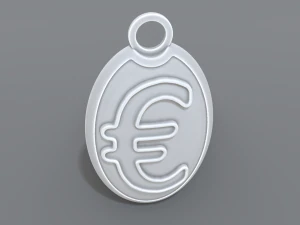 keychain euro 3D Print Model