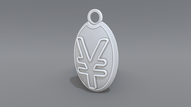 keychain yen Modelo de impresión 3D .c4d .max .obj .3ds .fbx .stl .blend 